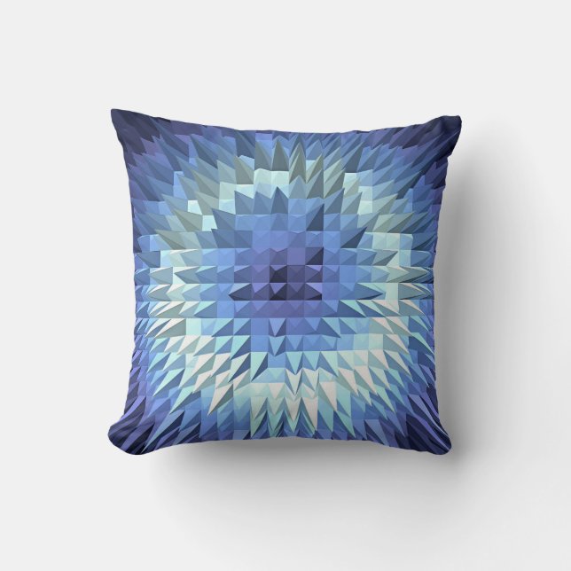 Almofada Textura geométrica poligonal abstrata (Frente)