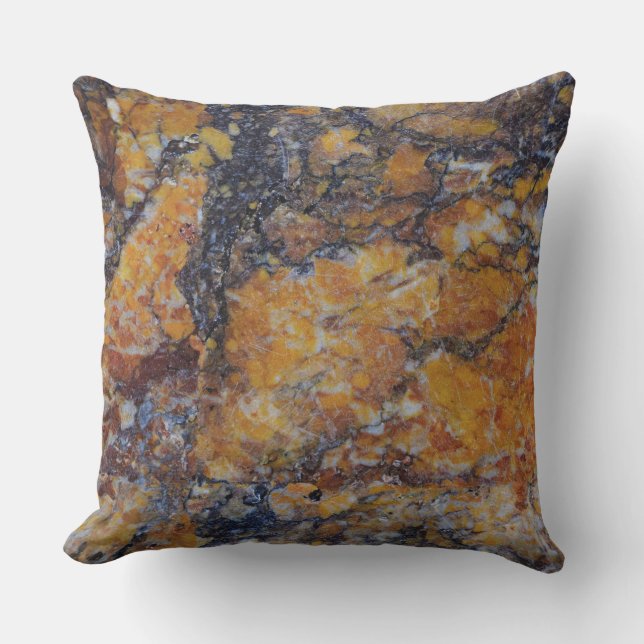 Almofada Textura Grungy Brown Faux Marble (Frente)