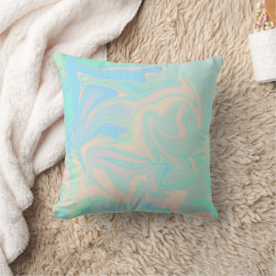 Almofada Textura holográfica iridescente líquida faux