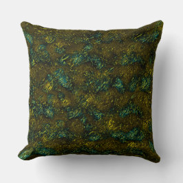 Almofada Textura muito rústica envelhecida em maca escura e