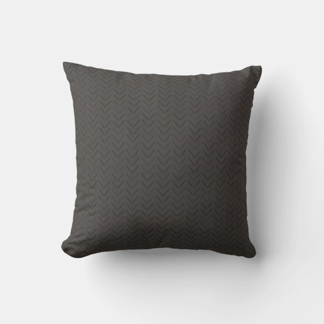 Almofada Textura Têxtil de Carvão de Luxo (Frente)