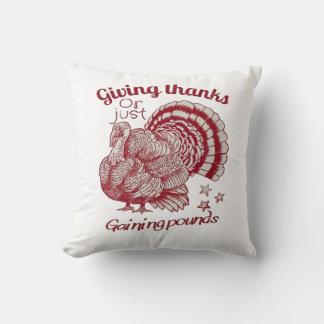 Almofada Textured Turkey Drawing in Rich Red Sepia on Pale 