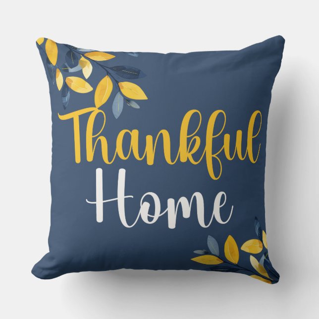 Almofada Thankful Home & Loving Roots Reversible Autumn (Frente)