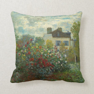 Almofada The Artist's Garden in Argenteuil por Monet (1873)