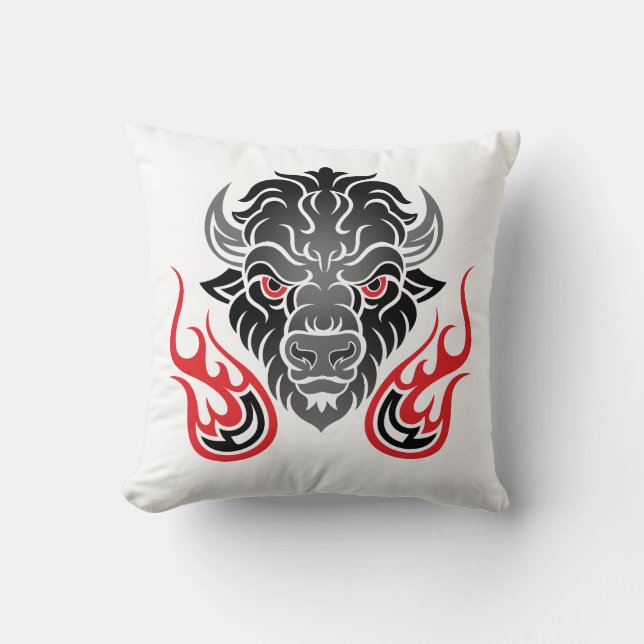 Almofada The bison goes through the fire (Frente)