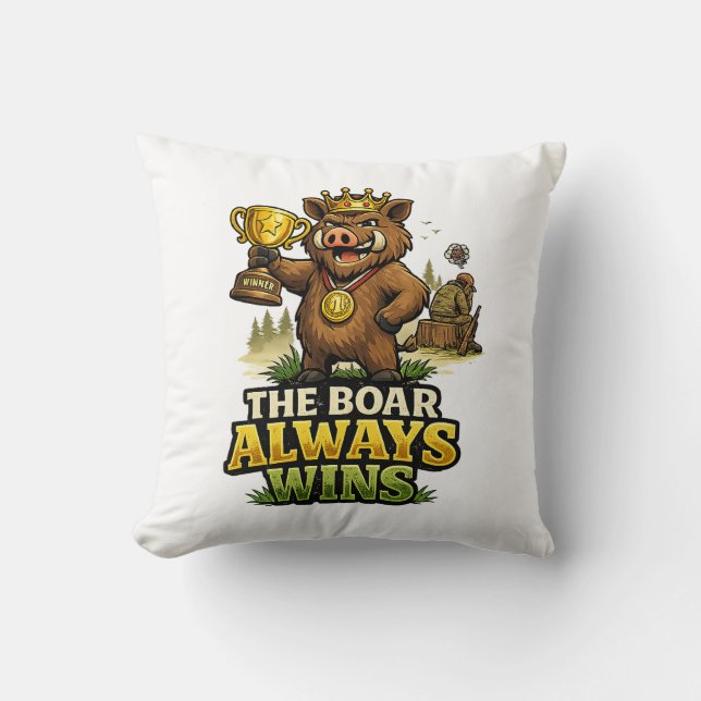 Almofada The Boar Always Wins (Frente)