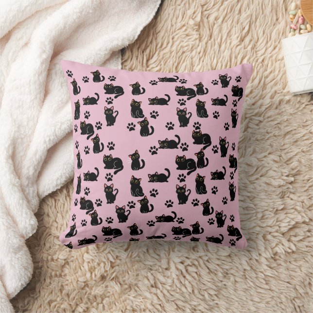 Almofada The Cutest Black Cat Pillow Gift for Cat Lovers (Cobertor)