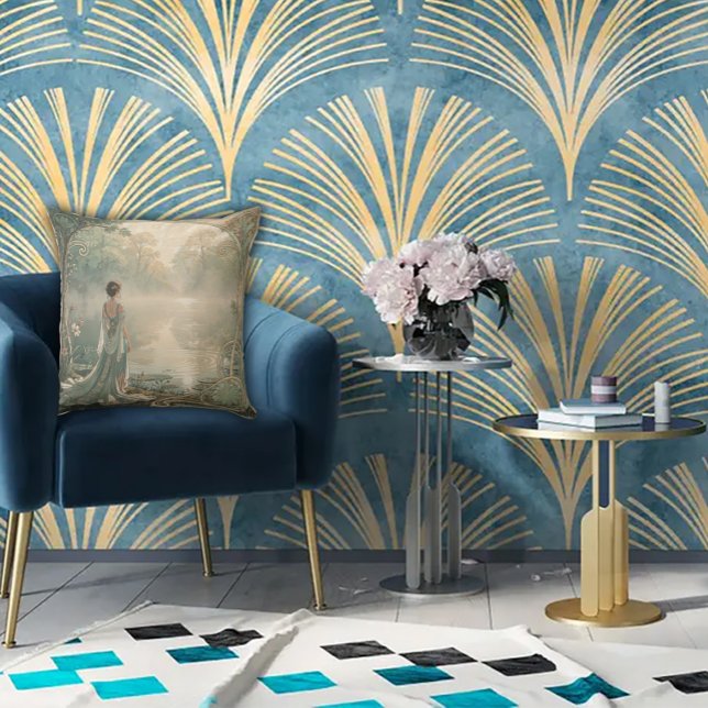 Almofada The Golden Age of Grace Art Nouveau (Criador carregado)