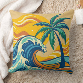 Almofada The Great Wave Palm Tree