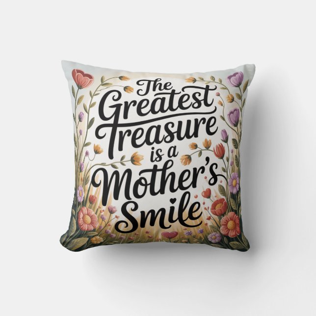 Almofada The Greatest Treasure Is A Mother's Smile (Frente)