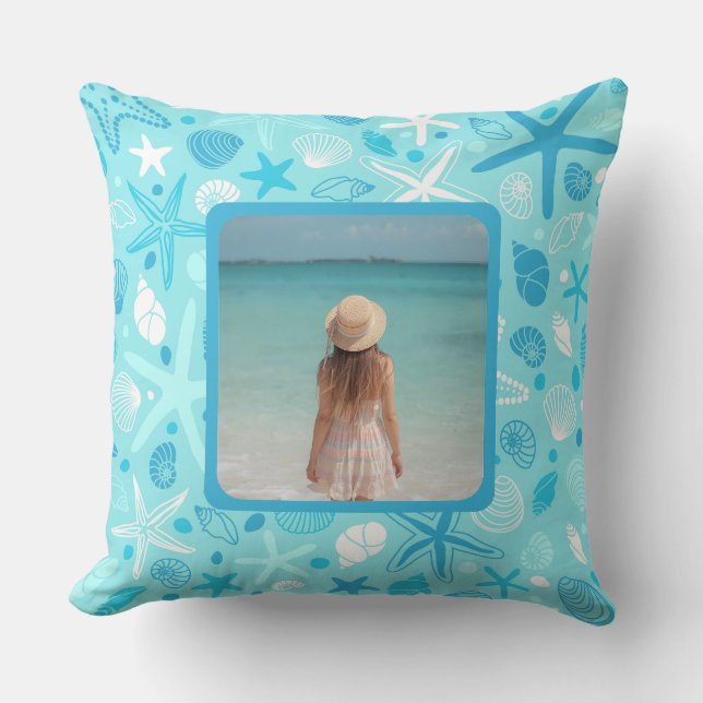Almofada The Johnson Beach House Pillow, Cute Sea Pattern (Frente)