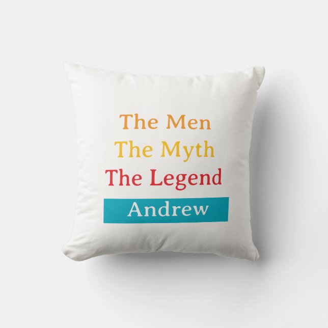Almofada The Men, The Myth, The Legend personalized  (Frente)