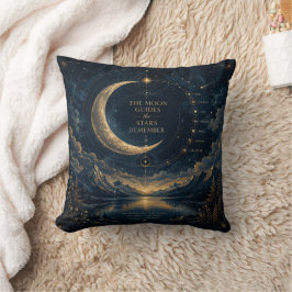 Almofada The Moon Guides | Arte Celestial da Lua e Estrelas