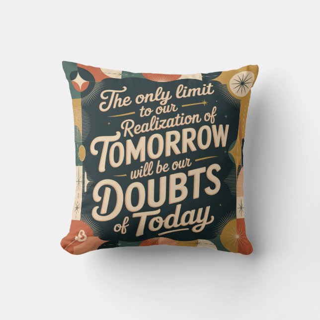 Almofada The Only Limit To Our Realization Of Tomorrow (Frente)