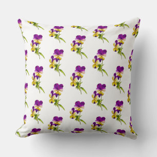 Almofada "The Pansy Party" num Travesseiro decorativo (I)