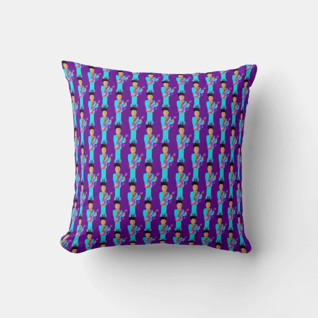 Almofada The Purple Pixie – Funk Legend Pattern Throw Pillo (Frente)