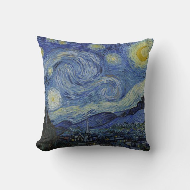 Almofada The Starry Night (Vincent van Gogh) (Famosa Arte) (Frente)
