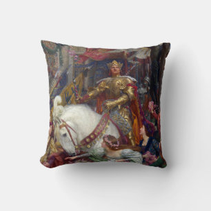Almofada The Two Crowns c. 1900, por Sir Frank Dicksee