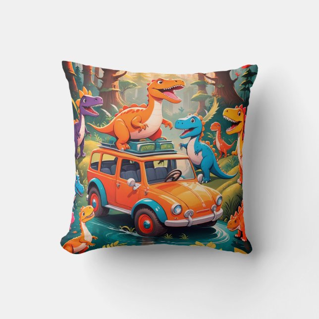 Almofada The Velociraptors Family Vacation  (Frente)