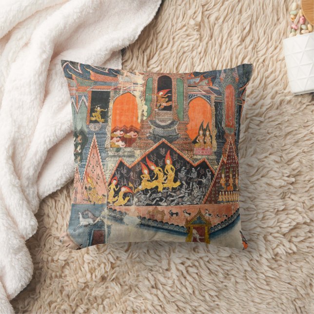 Almofada The Wall Paintings of Vat Pa Huak (Cobertor)