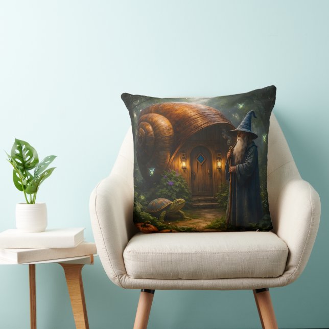Almofada The wizard of the Shell fantasy snail accent throw (Cadeira)
