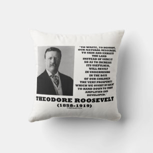 Almofada Theodore Roosevelt Resíduos Destruem Recursos Natu