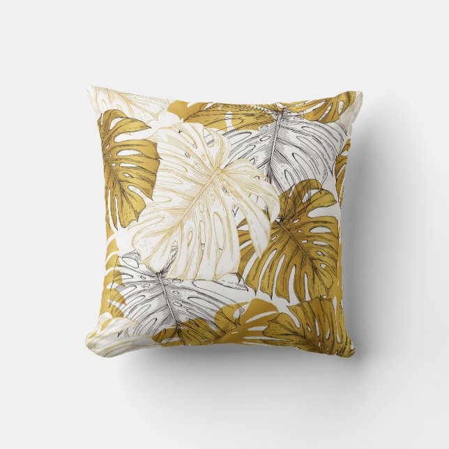 Almofada Thickets de uma fábrica de monstera. Imagem do our (Frente)