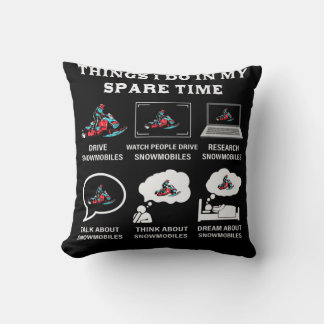 Almofada Things I Do In My Spare Time Snowmobiling