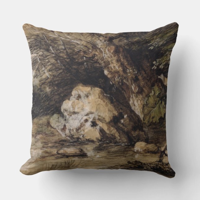 Almofada Thomas Gainsborough | uma paisagem montanhosa com (Frente)