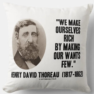 Almofada Thoreau Torne-Se Um Fazer Rico Os Nossos Desejos P