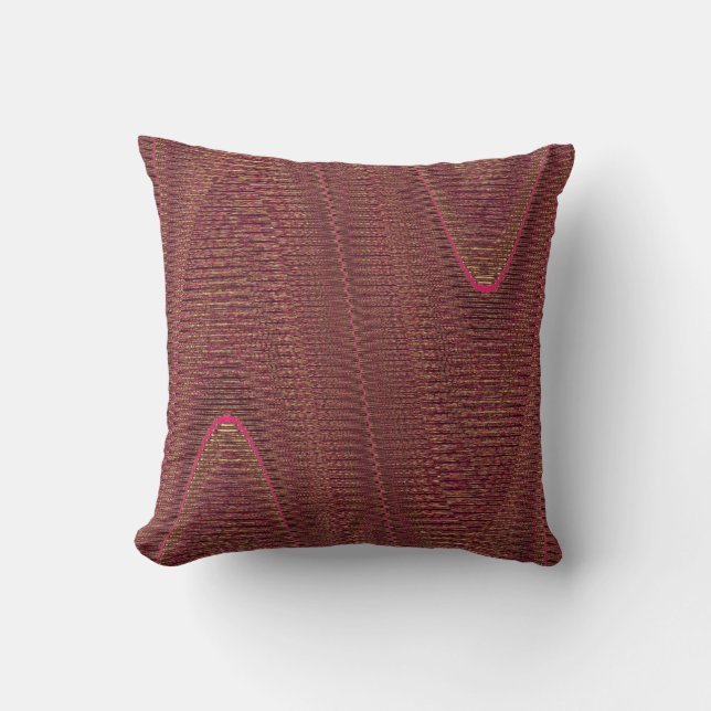 Almofada Threads Com abstrato, Travesseiro decorativo Mauve (Frente)
