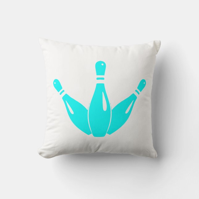 Almofada Three Bowling Pins Aqua Blue (Frente)