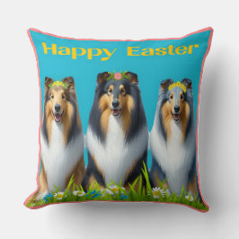 Almofada Three Easter Collies