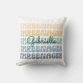 Almofada Threenager, aniversário de 3 anos, Birthday Toddle