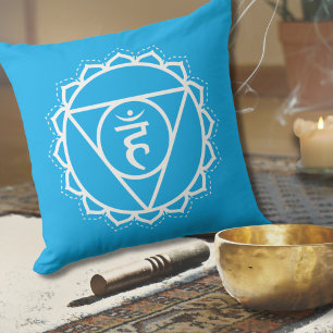 Almofada Throat Chakra Vishuddha Meditação Azul