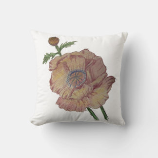 Almofada Throw Cushion Watercolour Pencil Flower