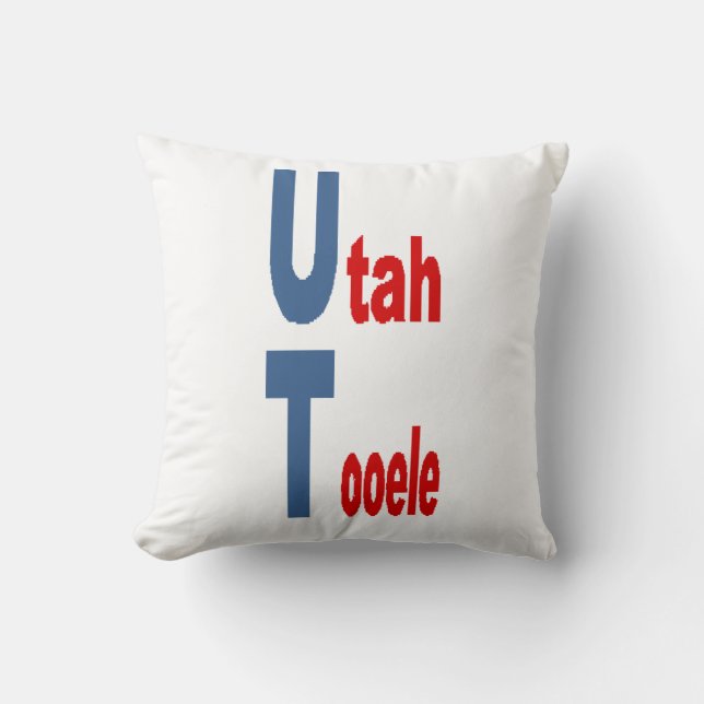 Almofada Throw Pillow 16x16  UTAH  TOURISM (Frente)