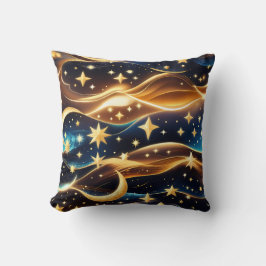 Almofada Throw Pillow – Amber Celestial Moon
