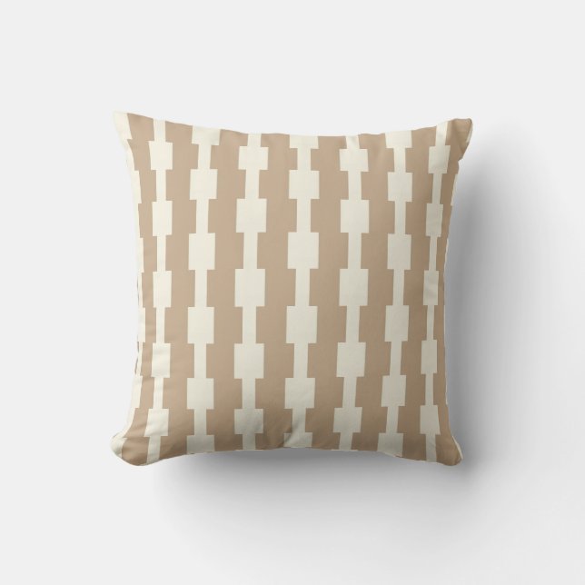 Almofada Throw Pillow Beige Stripe (Frente)