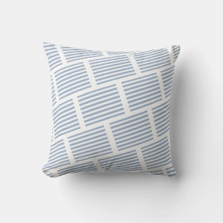 Almofada Throw Pillow Blue & White Stripe