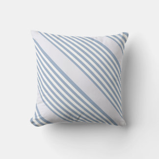 Almofada Throw Pillow Blue & White Stripe