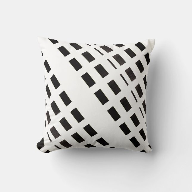 Almofada Throw Pillow Brown & White Stripe (Frente)