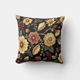 Almofada Throw Pillow flowers pattern 