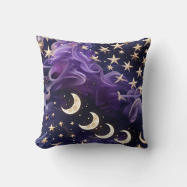 Almofada Throw Pillow – Luxury Royal Amethyst Celestial Moo