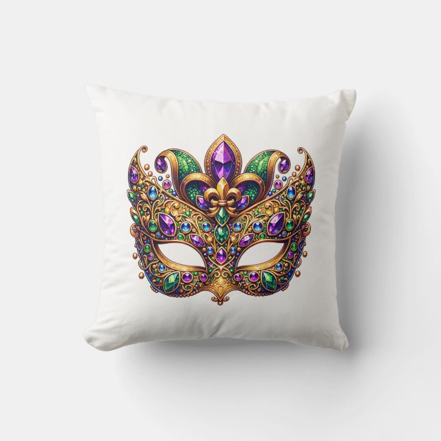 Almofada Throw Pillow Mardi Gras (Frente)