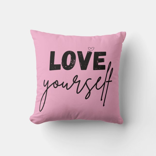 Almofada throw pillow | motivational | love yourself (Frente)