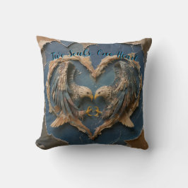 Almofada Throw Pillow Paper Cut Eagle Two Souls One Heart