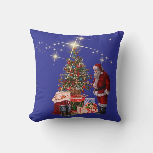 Almofada Throw Pillow Santa Claus (Frente)