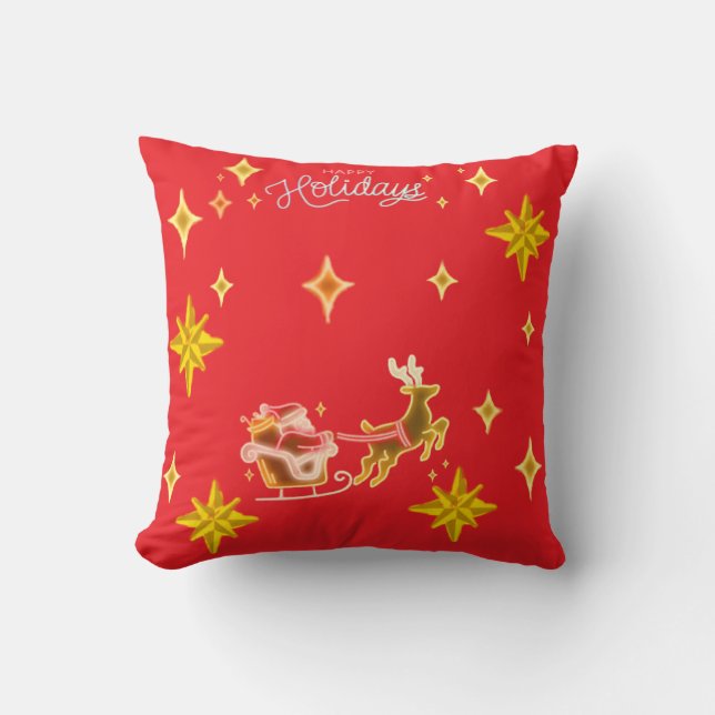 Almofada Throw Pillow Santa Clause  (Frente)