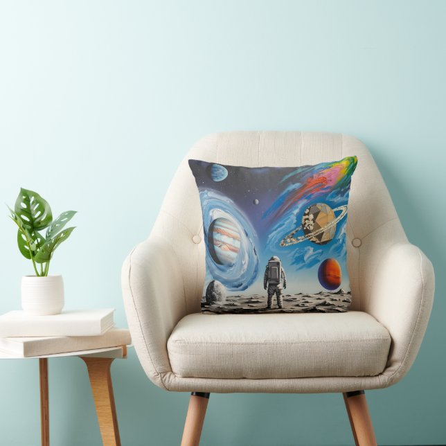 Almofada Throw Pillow, space man (Cadeira)